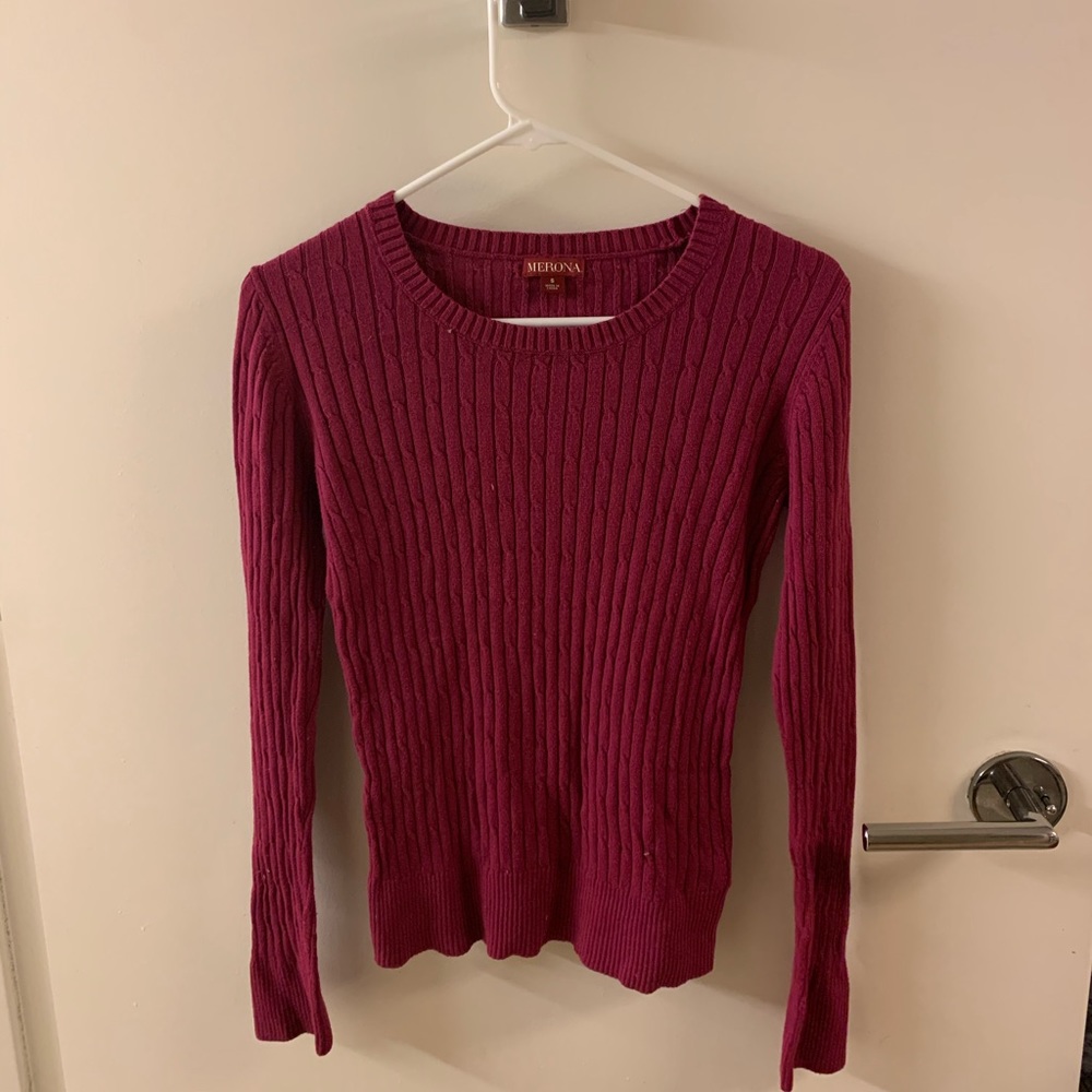 Preppy style Sweater, scoop neck